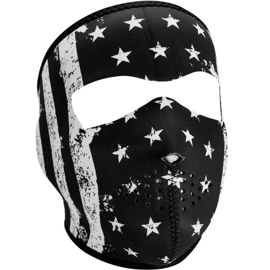 ZAN® Full Mask- Neoprene- Black and White Vintage Flag