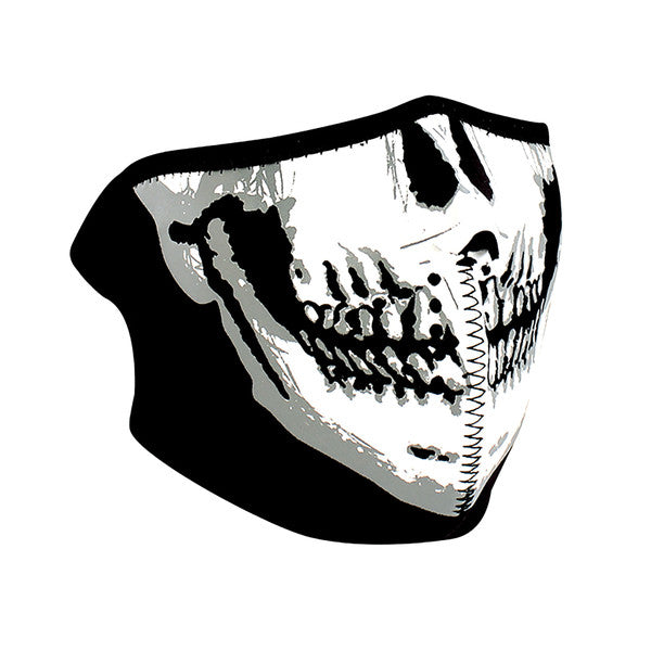ZAN® Half Mask- Neoprene- Skull Face- Glow in the Dark