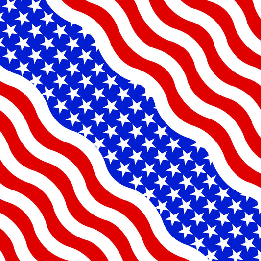 Bandana Wavy American Flag