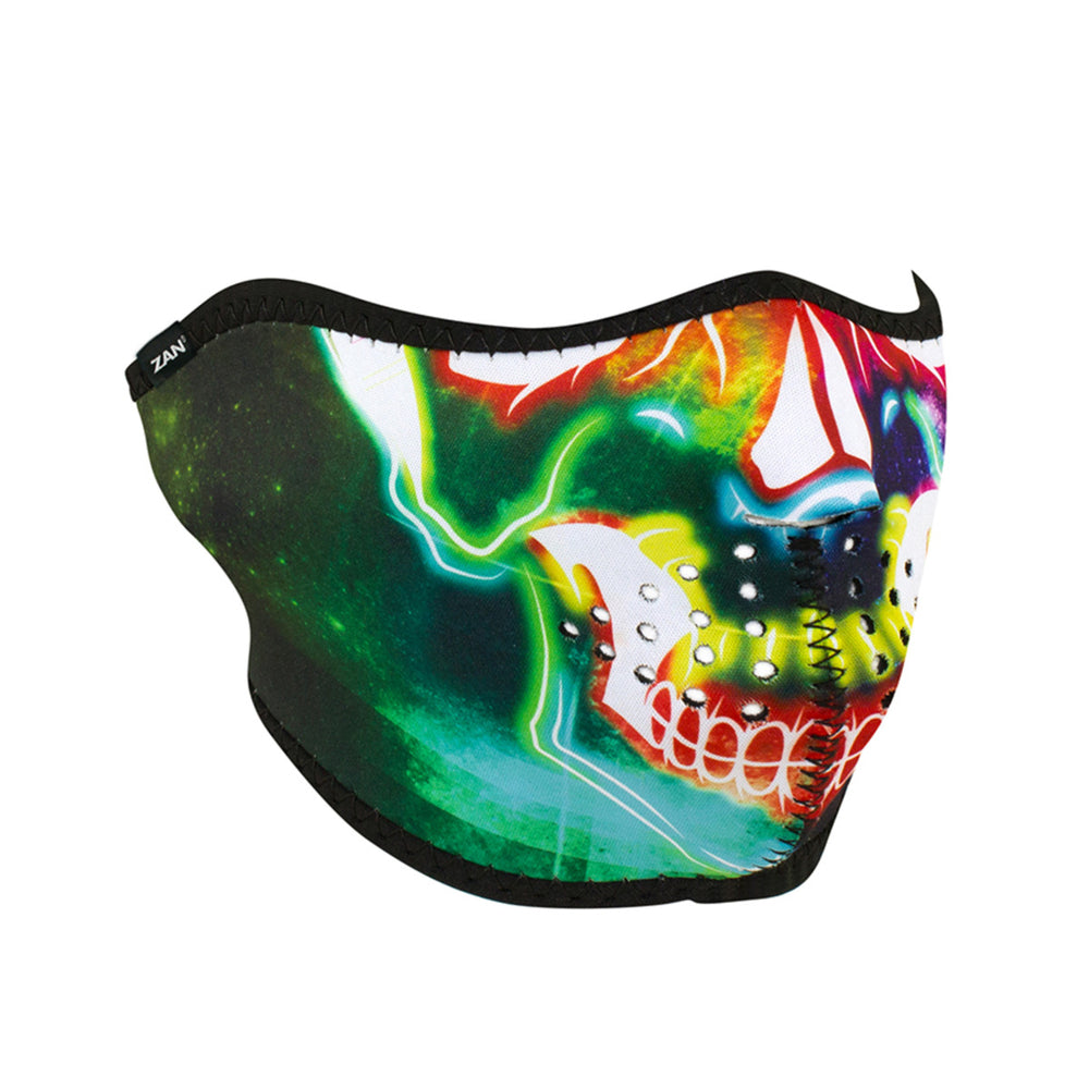 ZAN® Half Mask- Neoprene- Neon Skull
