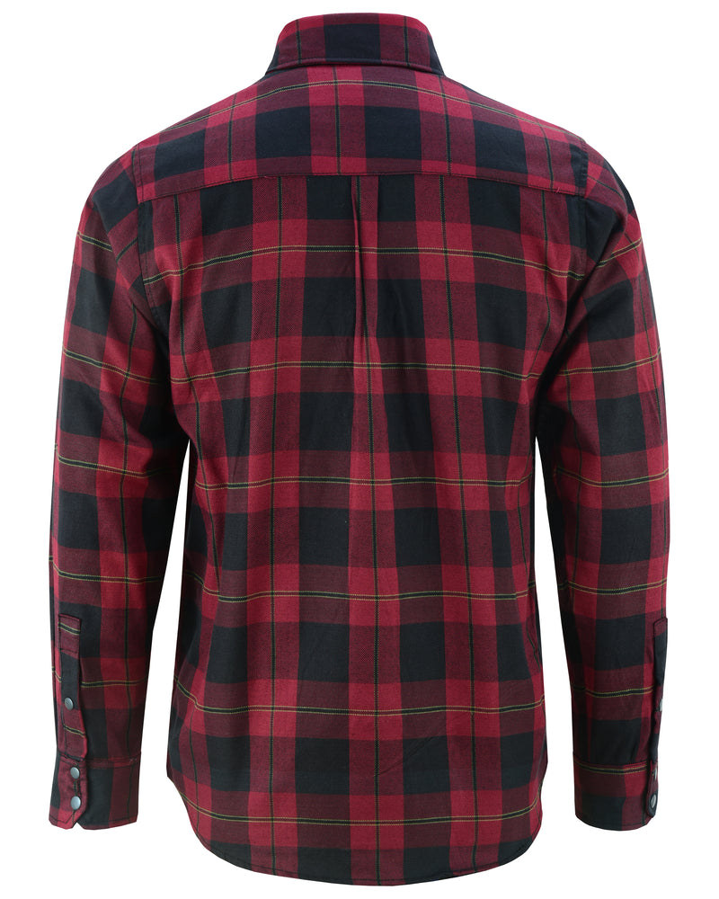 Biker Flannel Shirt - Red and Black