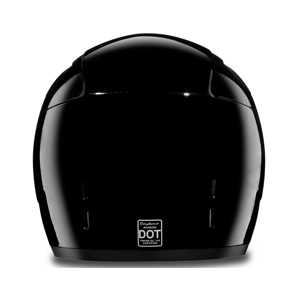 CASCO INTEGRAL DOT: DAYTONA SHADOW: NEGRO ALTO BRILLO